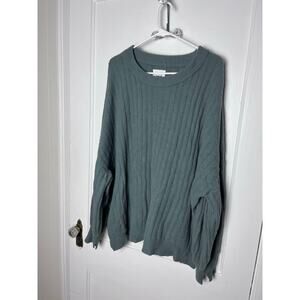 Aerie Ribbed Crew Neck Sweater - Teal